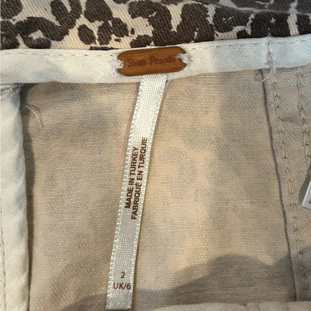 Free People Leopard Print Mini Skirt - Size 2
